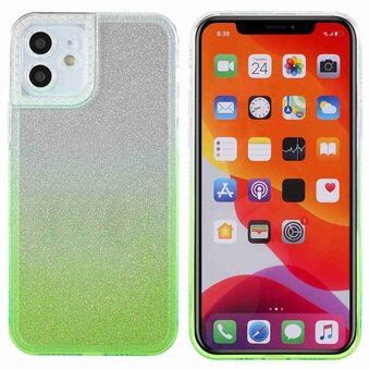 For iPhone 11  Phantom Series Gradient Phone Case Drop Proof TPU Back Cover with Separable Glittering Plate