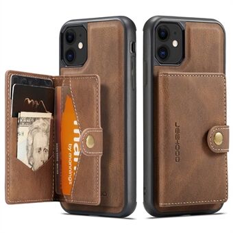 JEEHOOD Detachable Wallet Phone Cover for iPhone 11 , Kickstand Anti-drop PU Leather Coated TPU Case