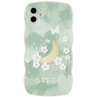 For iPhone 11  Soft TPU Drop-proof Wave-shaped Pattern Printed Stylish Cover Precise Cutouts Phone Case - Dual