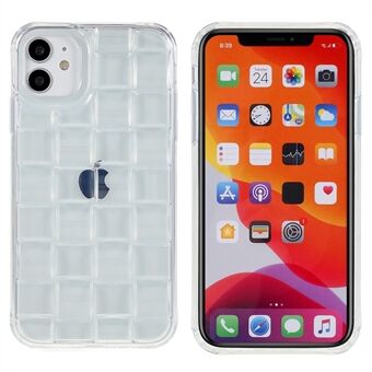 För iPhone 11  Anti-fall Förstärkta hörn Bakfodral Vävd textur Mjuk TPU Telefon Skyddsfodral