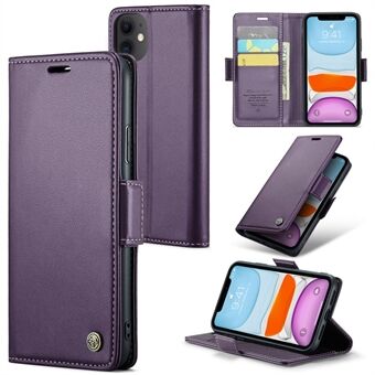 CASEME 023 Series Plånbokstelefonfodral för iPhone 11 PU Läder Flip Cover RFID-blockerande skyddsfodral