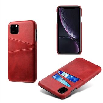 KSQ Läder Inbunden för iPhone 11 Pro med korthållare - Röd