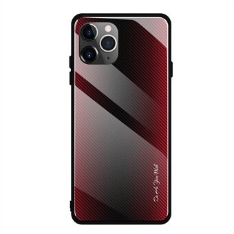Texture Gradient PC Tempered Glass Back + Soft TPU Edge Phone Case for  iPhone 11 Pro  (2019)
