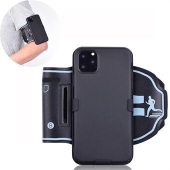 Nylon glansigt sportarmband fodral PC Shockproof telefonkåpa med kickstand för iPhone 11 Pro  (2019)