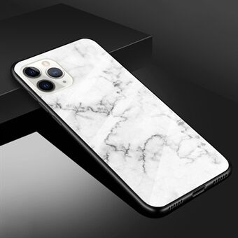 Marble Texture Baksida i härdat glas + TPU Combo telefonfodral för iPhone 11 Pro 
