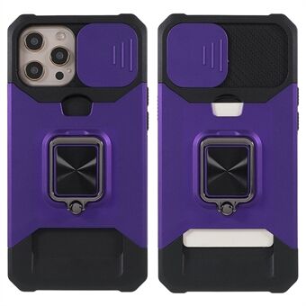 Kameraskjutare Drop-resistent Hybrid Telefonfodral Skal med korthållare för iPhone 11 Pro 