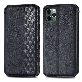Rhombus Imprinting PU Leather Case for iPhone 11 Pro , Wallet Stand Phone Accessory with Auto-Absorbed