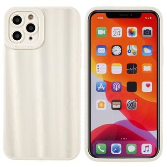 Soft TPU Shell for iPhone 11 Pro , Anti-slip Straight Edge Toothpick Texture Case Precise Cutouts Phone Cover
