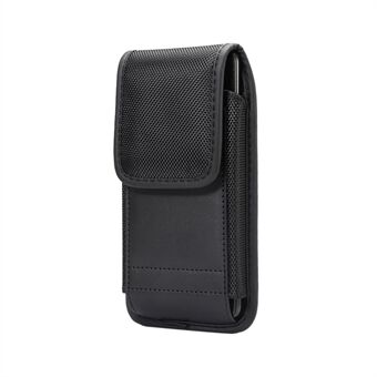 Universal Clip Oxford Tyg Nylon Hängande midjeväska Kortshållare påse Män Mobiltelefonväska för 4,7-5,3 tum smarttelefoner - svart