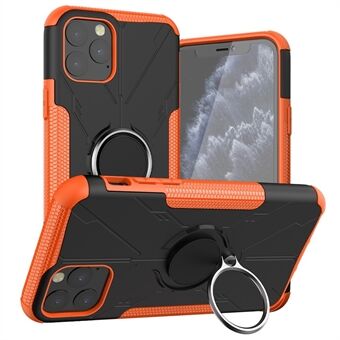 PC + TPU Fallsäkert skal för iPhone 11 Pro 5,8 tum, Ring Kickstand Design Skyddande telefonbakfodral