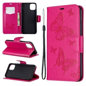 Imprint Butterfly Leather Wallet Phone Case for iPhone 11 Pro Max  (2019)