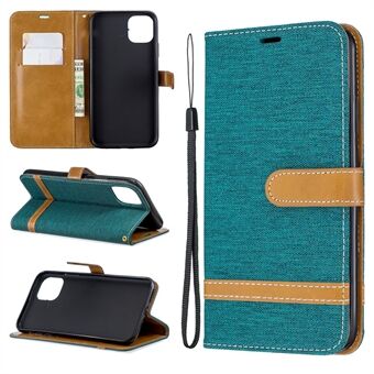 Jeans Cloth Wallet Stand Leather Cell Phone Shell for iPhone 11 Pro Max  (2019)
