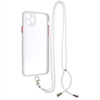 Transparent TPU + Acrylic Combo Hybrid Back Phone Cover Shell med snodd för iPhone 11 Pro Max