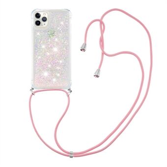 Glitter Quicksand Protective Phone TPU Case Shell with Long Lanyard for iPhone 11 Pro Max 