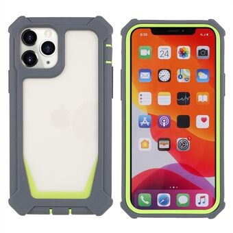 För iPhone 11 Pro Max  TPU-ram + Skyddsfodral bak i akryl Snyggt löstagbart 2-i-1 skal