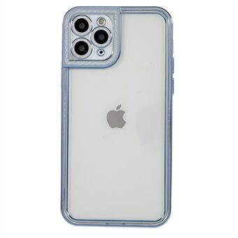For iPhone 11 Pro Max  Clear Phone Case Soft TPU Electroplating Edge Camera Lens Protection Back Cover