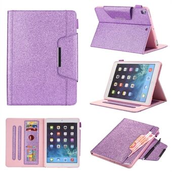 Metal Buckle Flash Powder Wallet Stand Leather Stand Cover for iPad (2021)/(2020)/(2019)/Pro  (2017)/Air  (2019)