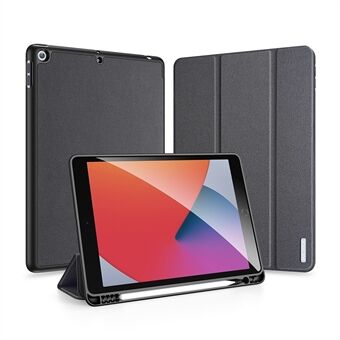 DUX DUCIS DOMO Series Cloth Texture Tri-fold Stand PU Leather TPU Back Shell Protective Smart Cover for iPad (2021)/(2020)/(2019)