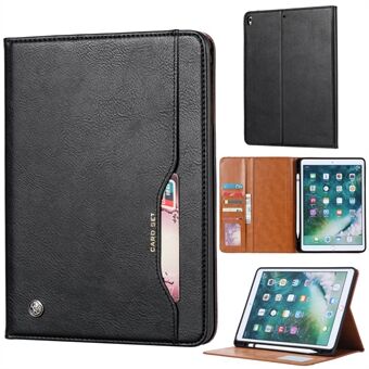 Auto-absorbed PU Leather Wallet Stand Tablet Case with Pen Slot for iPad (2021)/(2020)/(2019)