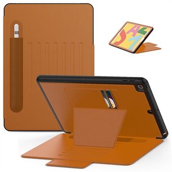 Creative Magnetic Multi-angle Stand Card Holder Tabletfodral i läder med pennfack för iPad (2020) / (2019)
