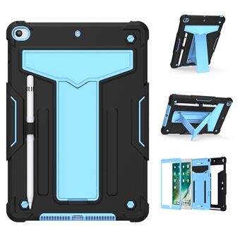 Foldable Kickstand Contrast Color Anti-dust PC Silicone Tablet Case for iPad (2020)/(2019)