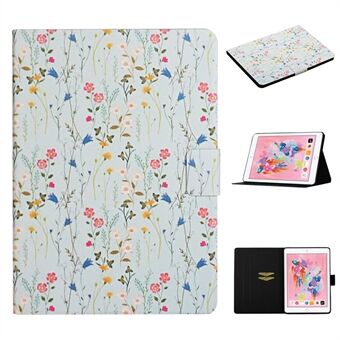 Flower Pattern Printing Card Holder Stand Tablet Cover Case for iPad (2021)/(2020)/(2019)/Pro  (2017)/Air  (2019)