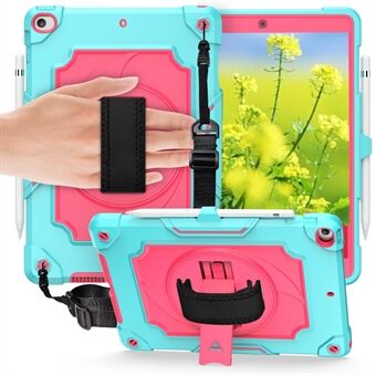 Shockproof PC and Silicone Tablet Case with 360° Swivel Hand Strap for iPad (2020)/(2019)