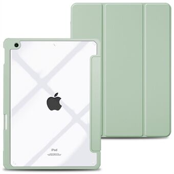 Scratch TPU-ram för tablettfodral. Reptåligt hårt skalskydd med hårt bakstycke med smalt Stand/pennplats för iPad 10.2 2019/2020/2021 - Grön