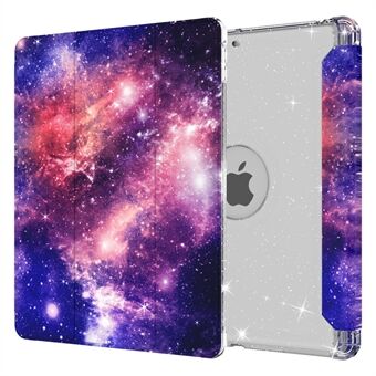 For iPad (2021)/(2020)/(2019) Trifold Stand TPU+PU Leather Glittery Sequins Pattern Stylish Tablet Case Cover