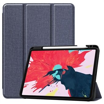 Jeans Texture Tri-fold Stand Tabletfodral i PU-läder med pennfack för iPad Pro  (2020) / (2018)