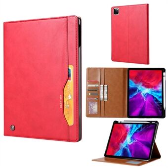 Auto-absorbed PU Leather Wallet Stand Tablet Case with Pen Slot for iPad Pro (2020)/(2018)