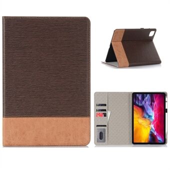 Cross Texture Splicing Leather Wallet Smart Cover for iPad Pro (2020)/(2018)
