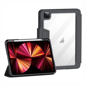 Origami Cover för iPad Pro 11-tum (2018) / (2020) / (2021) / (2022) , PU Läder Stående Smart Tablet-fodral med pennfack - Svart
