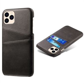 KSQ Läder Inbunden för iPhone 12 mini med korthållare - Svart