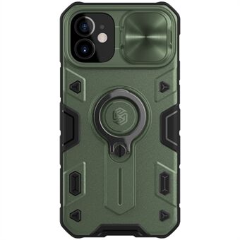 NILLKIN CamShield Armor Case PC TPU Hybrid Cover with Ring Kickstand for iPhone 12 mini [Logo Cover Version]