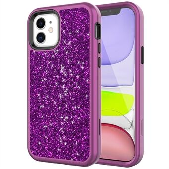 Drop-proof Gleaming Powder Coated PC + TPU Phone Cover Case for iPhone 12 mini