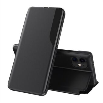 Phone Protector for iPhone 12 mini View Window Leather Stand Case