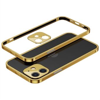 Aluminiumlegering galvanisering metall telefon skyddsram + kamera lins skyddande skal för iPhone 12 mini