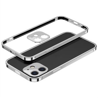 Aluminium Alloy Electroplating Metal Phone Protective Frame + Camera Lens Protector Cover for iPhone 12 mini