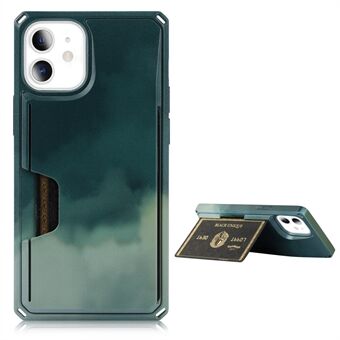 3E40 Mönsterutskrift Kickstand Korthållare Design Mobiltelefonfodral Skal till iPhone 12 mini