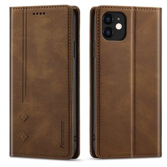 FORWENW F2 Series Silky Touch Leather Wallet Design Telefonfodral för iPhone 12 mini 