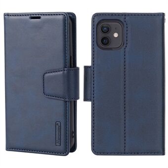 HANMAN Miro2-serien för iPhone 12 mini 5,4 tums PU- Stand Flip-telefonfodral Magnetiskt avtagbart 2-i-1 plånboksfodral