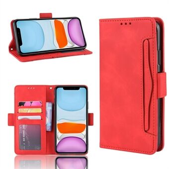 PU Leather with Multiple Card Slots Phone Cover for iPhone 12 with Magnetic Clasp Closure