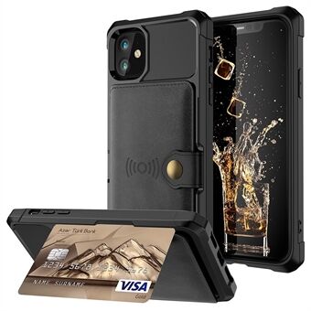 Leather Coated TPU with Wallet Kickstand Built-in Magnetic Sheet Cover for iPhone 12 Pro/12