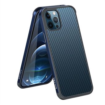 SULADA kolfiber textur telefonskydd Hybrid bakfodral till iPhone 12/12 Pro