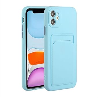 Soft TPU Protective Case Cover Built In Card Slot for iPhone 12
