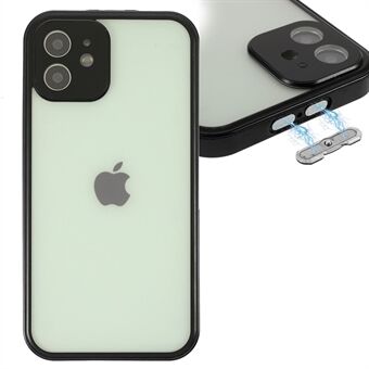Framsida härdat glas + hårt akryl bakstycke Fullt skydd Telefonfodral Skal för iPhone 12 