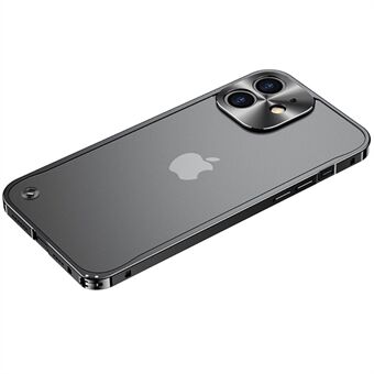 Fallbeständigt härdat glas + metall Matt hybrid telefonfodral Skal för iPhone 12 