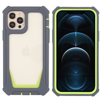 För iPhone 12/12 Pro s mjuk TPU-ram + hållbart skyddande bakstycke i akryl Avtagbart 2-i-1 skal