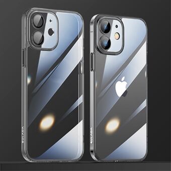 SULADA Crystal Steel Series för iPhone 12  Transparent galvanisering TPU + Fodral i härdat glas Anti-gulning telefonskal